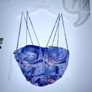 Fashion Nova Blue Corset Top – Size M (NWT)